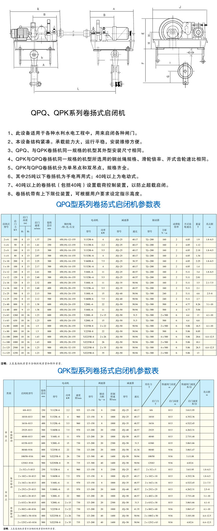 QPQ、QPK系列卷揚(yáng)式啟閉機(jī)